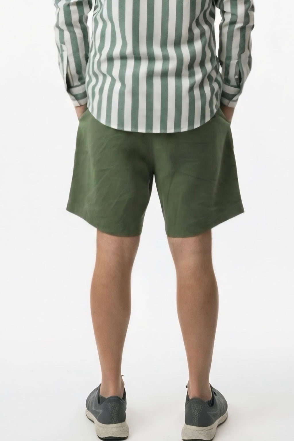 Linen Shorts Green