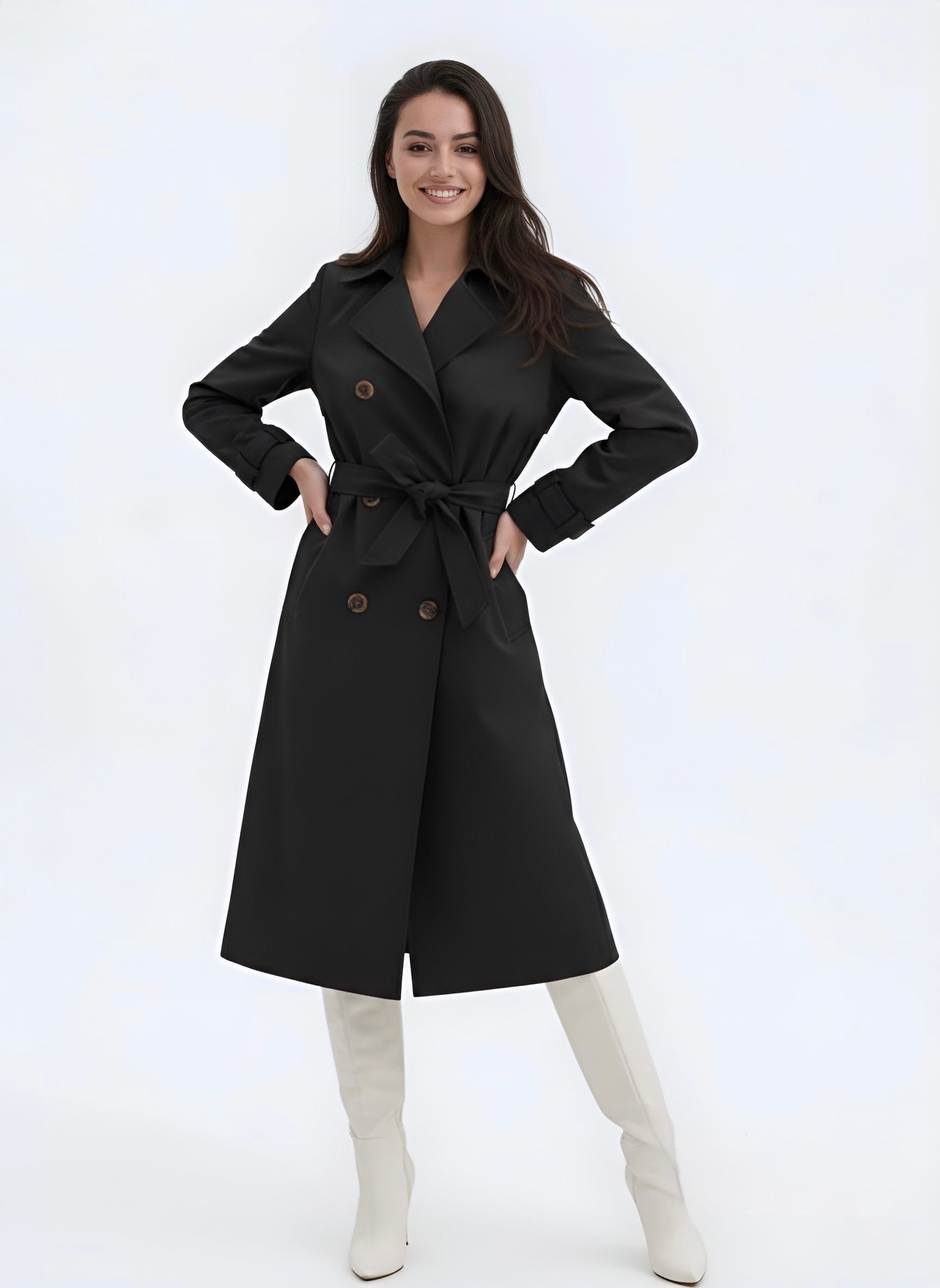 Taylor Trench  Coat- Black