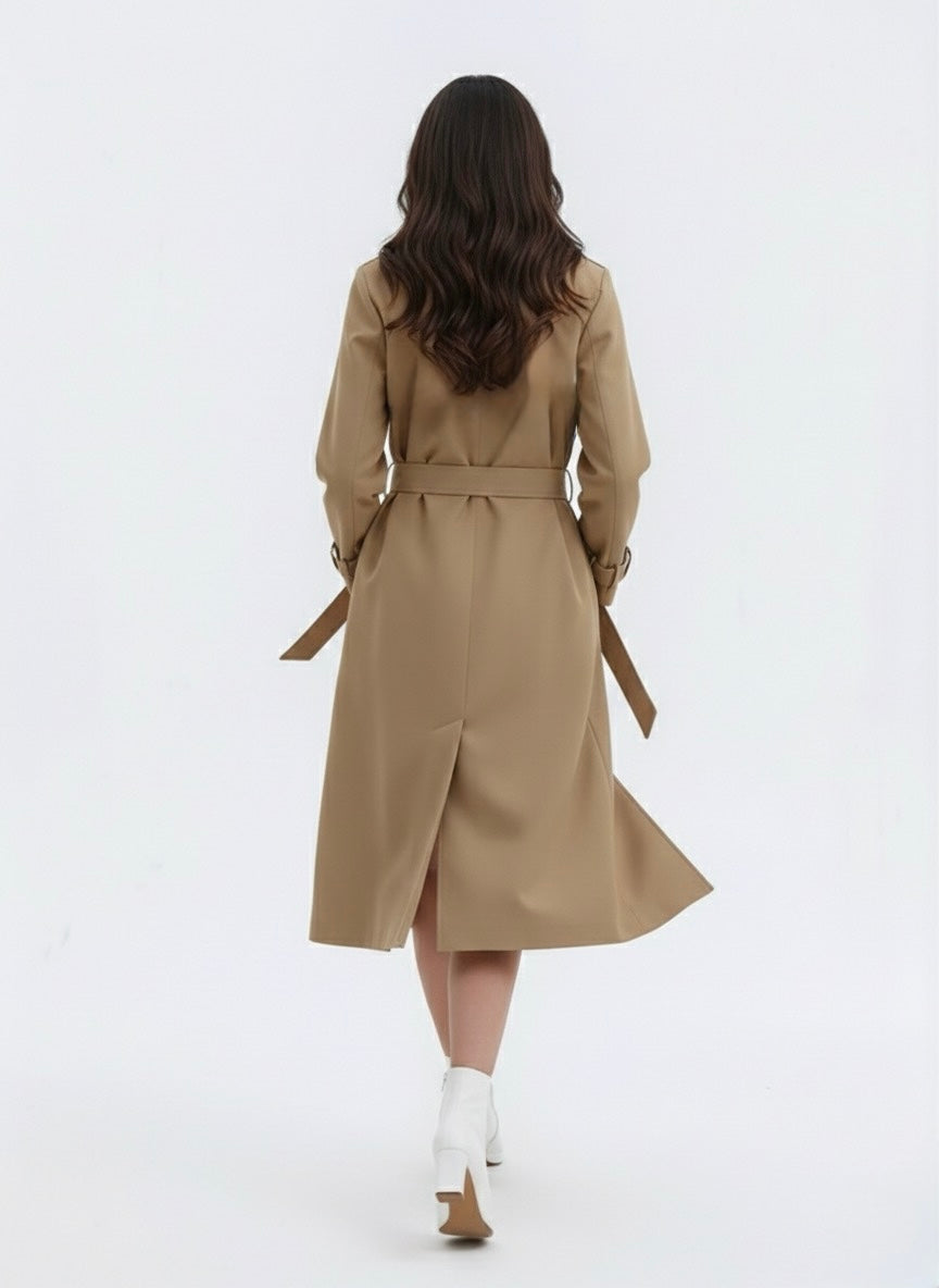 Taylor Trench  Coat- Light Coffee