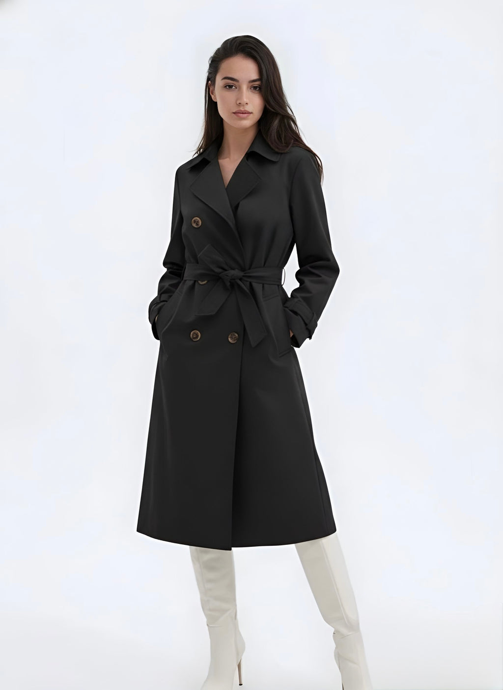 Taylor Trench  Coat- Black