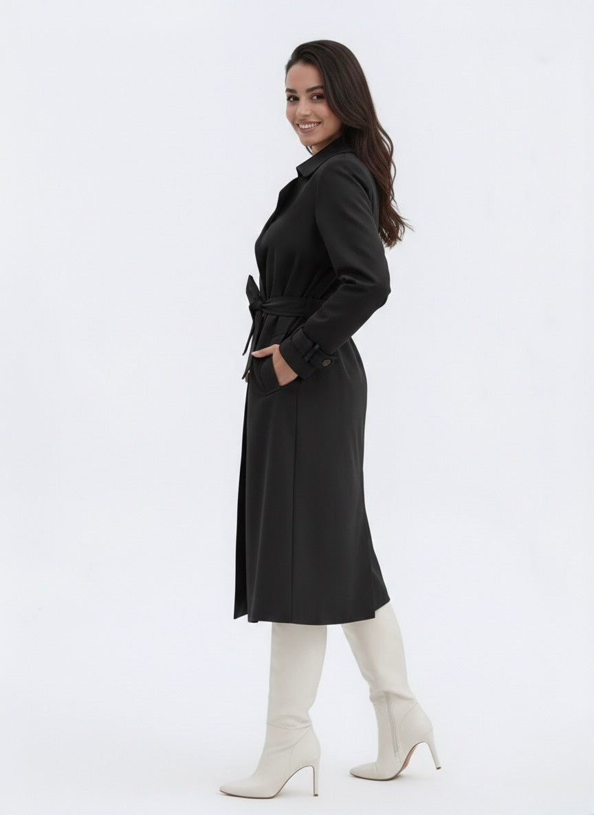 Taylor Trench  Coat- Black