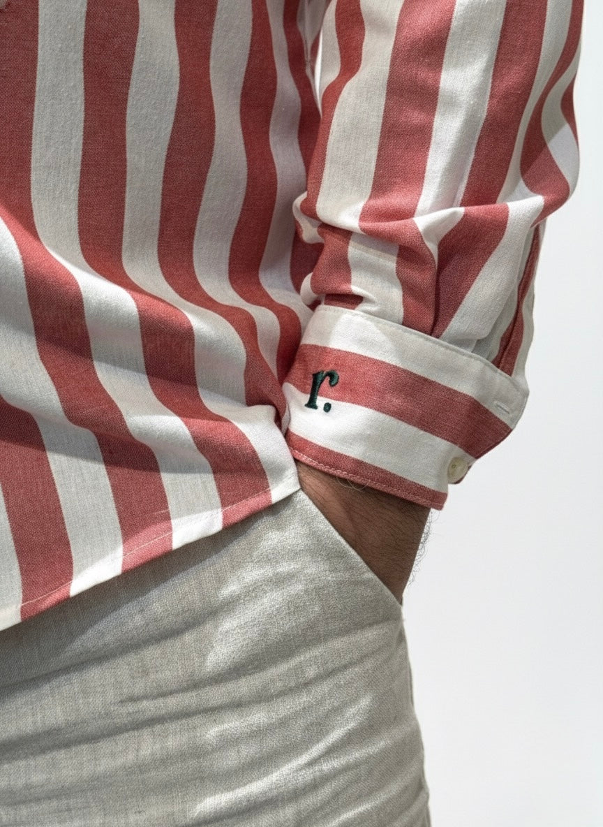 Long Sleeve - Stripe shirt - Rust