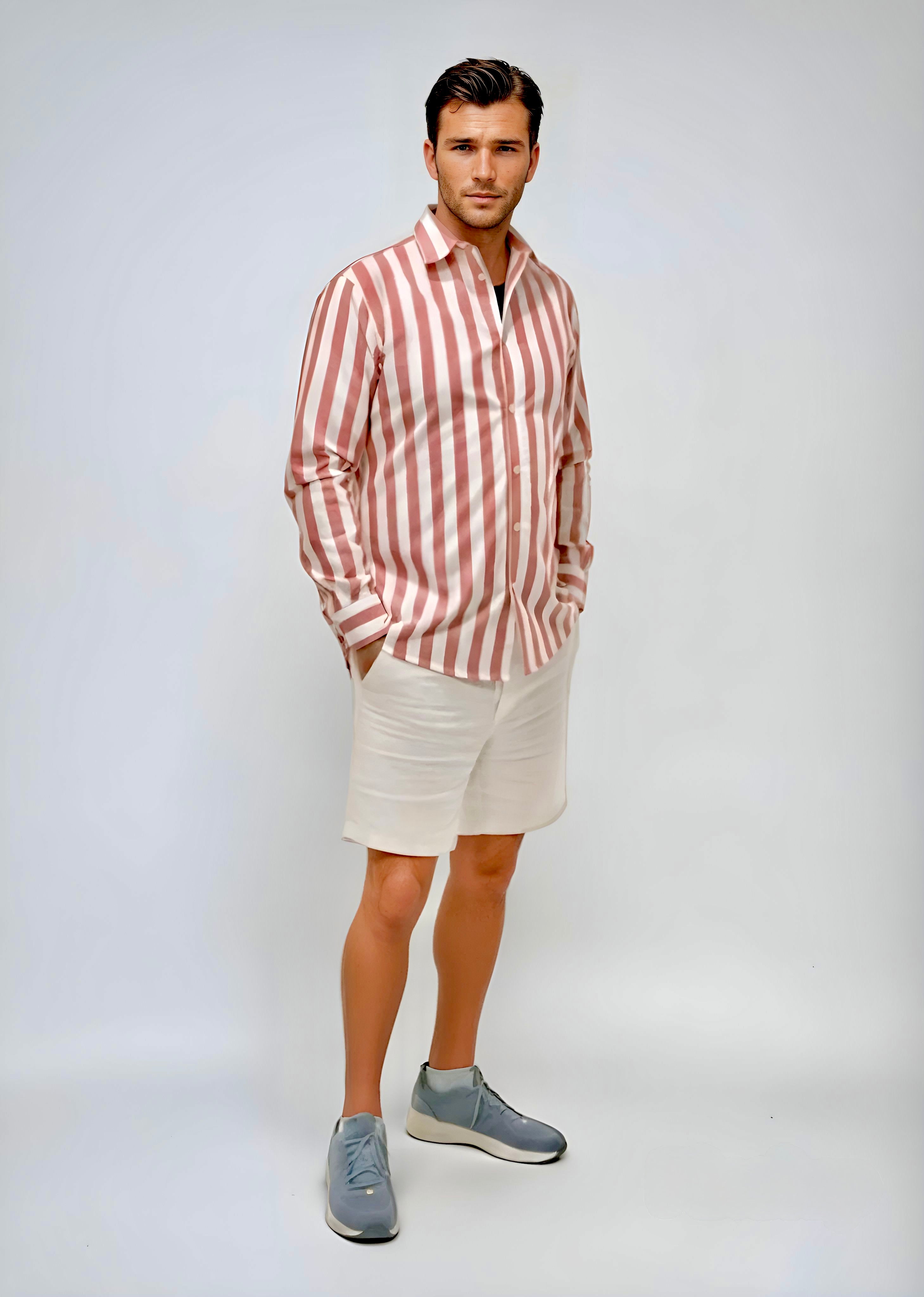 Long Sleeve - Stripe shirt - Rust