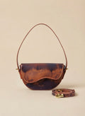 Halfmoon crossbody bag -Small | Tie-Dye Leather