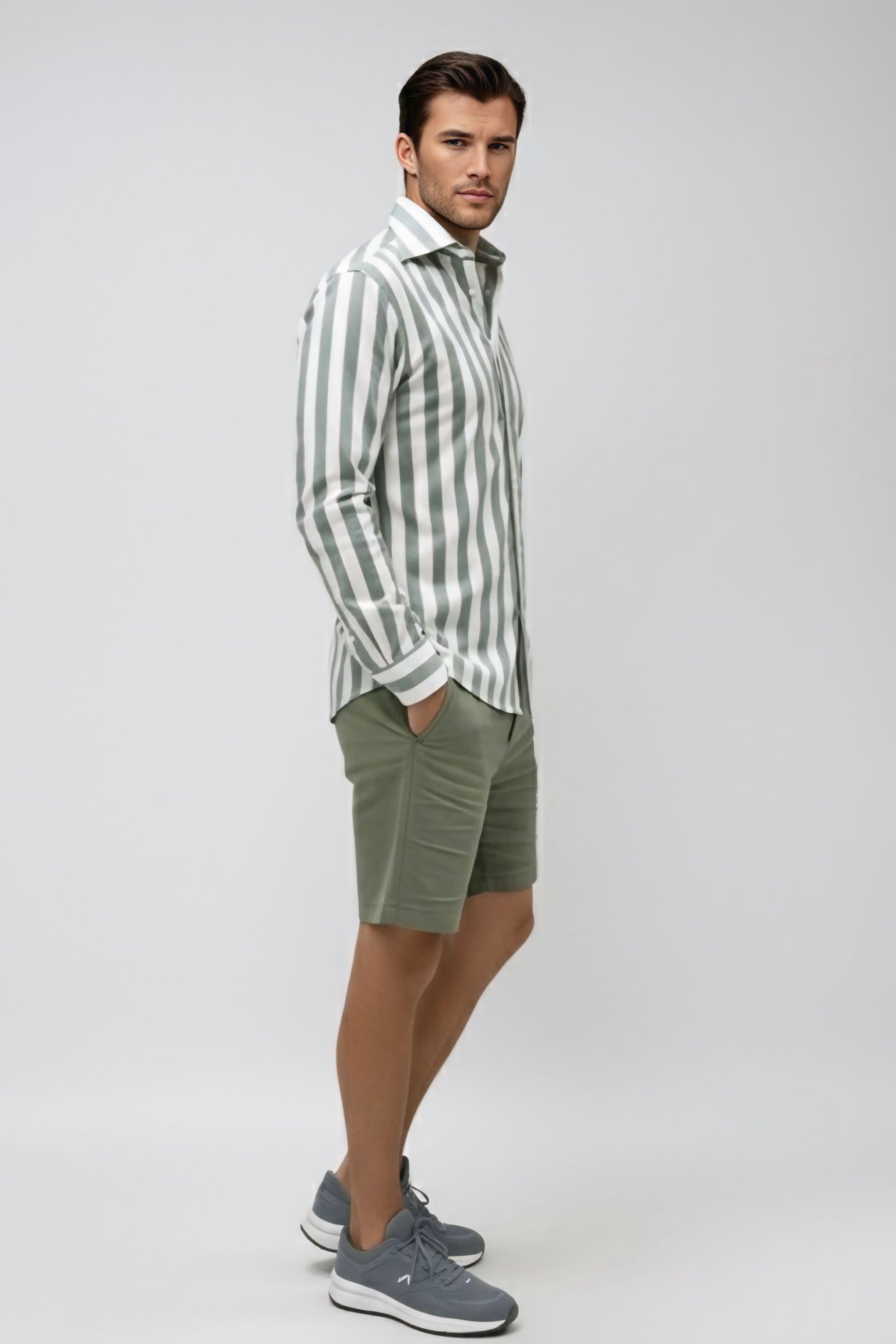 Long Sleeve - Stripe shirt - Green