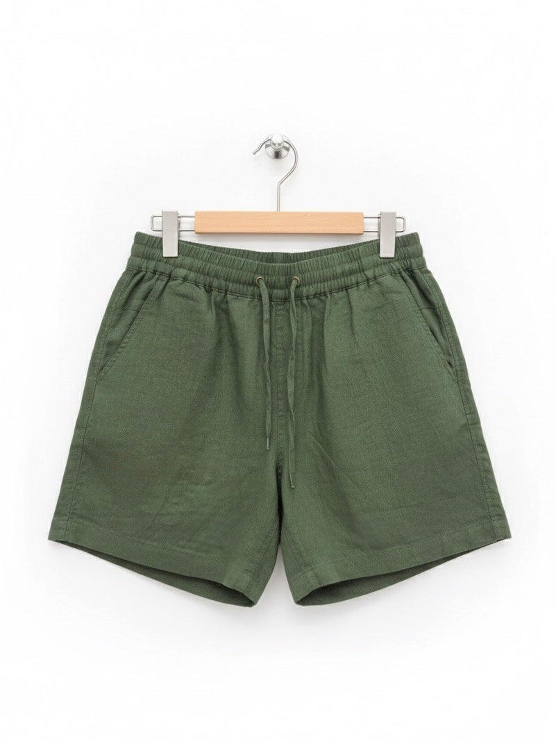 Linen Shorts Green
