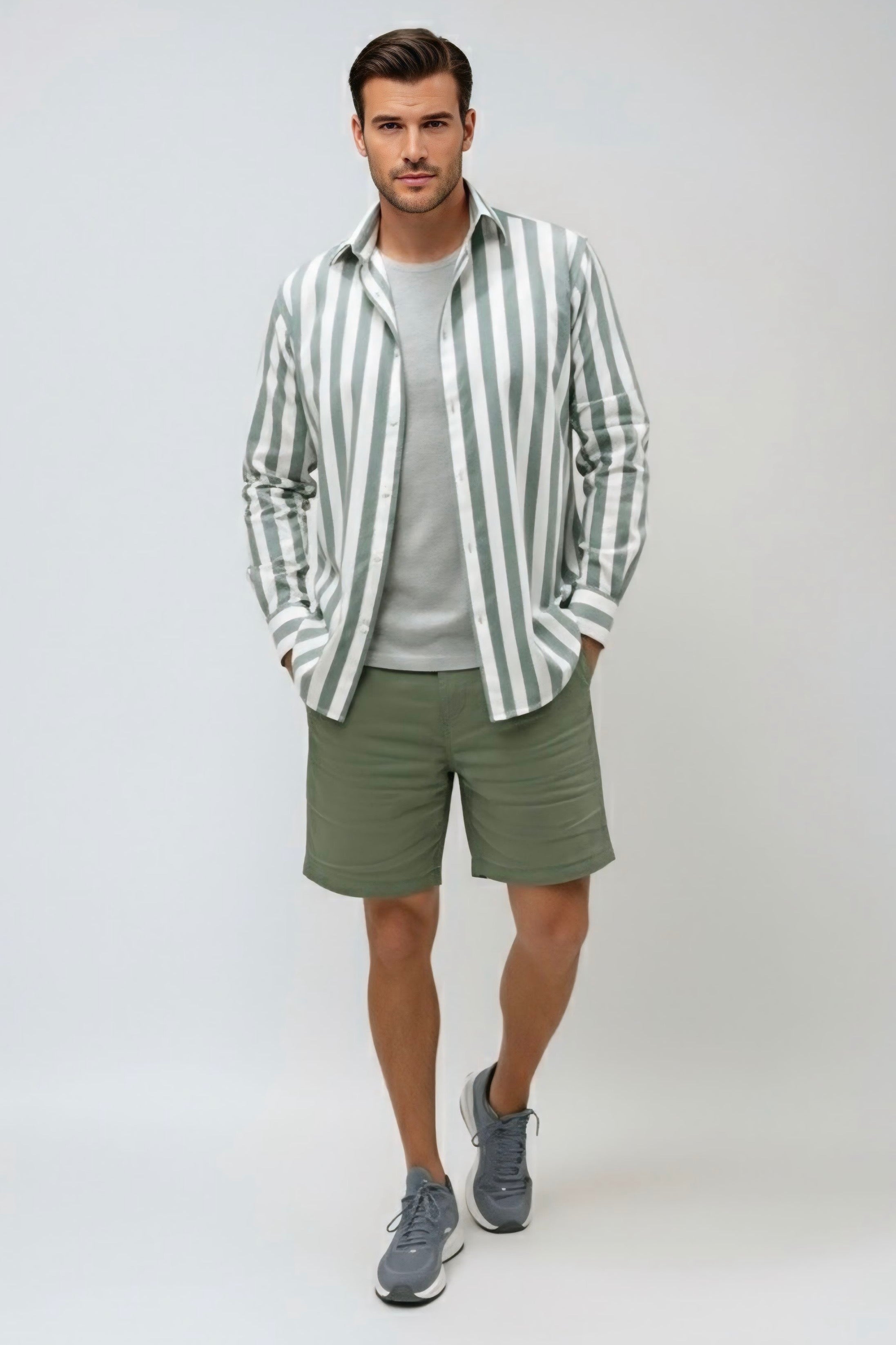 Long Sleeve - Stripe shirt - Green