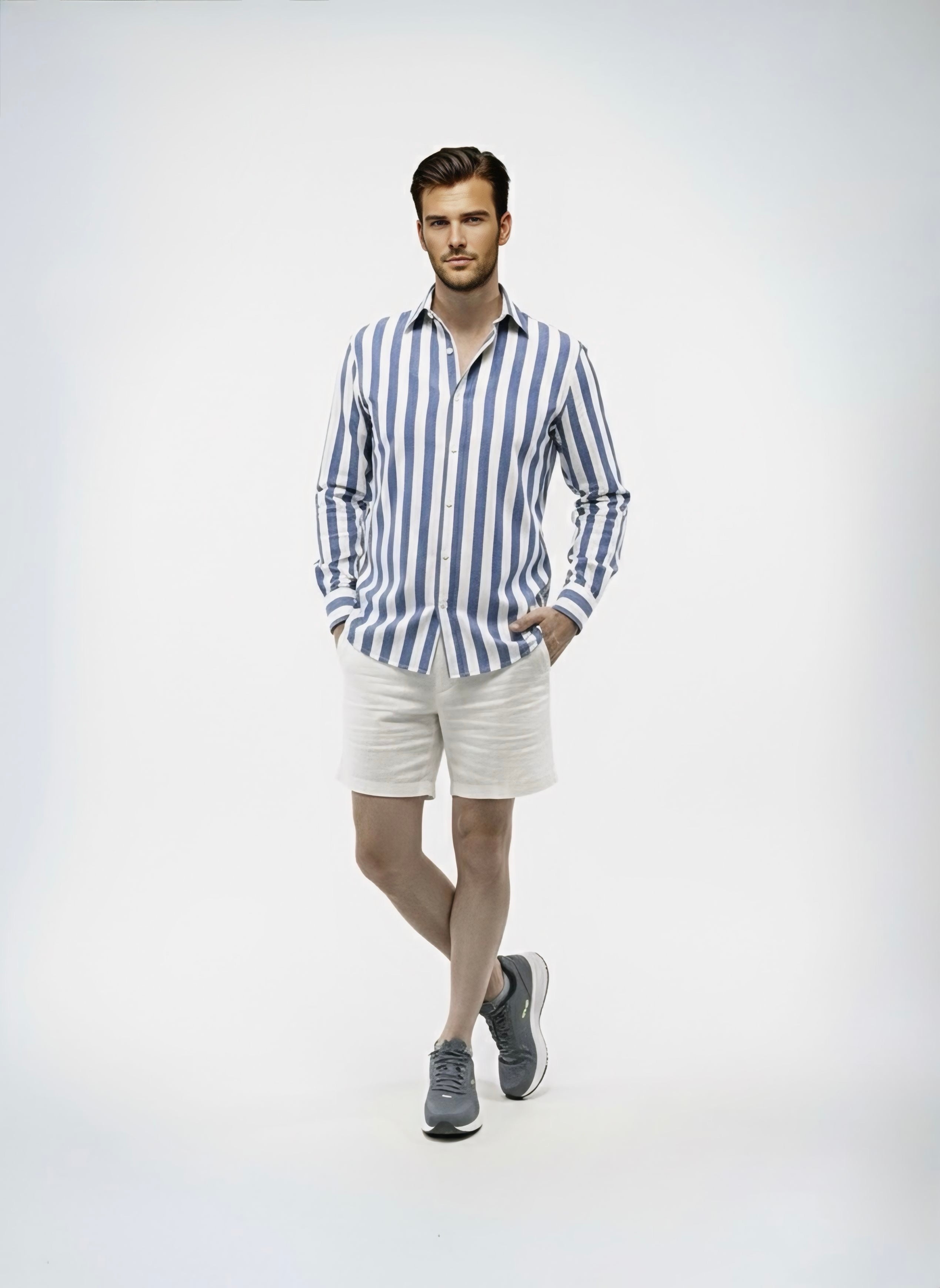 Long Sleeve - Stripe shirt - Blue