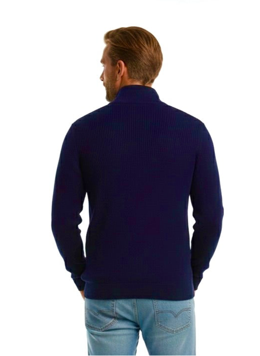 Long-Sleeve Quarter Zip- Navy