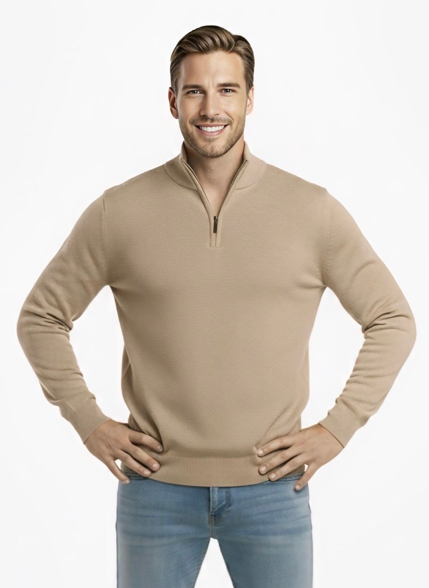 Quarter Zip-Long-Sleeve : Maple