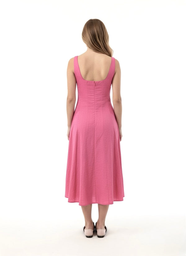 Daisy Dress-Flamingo