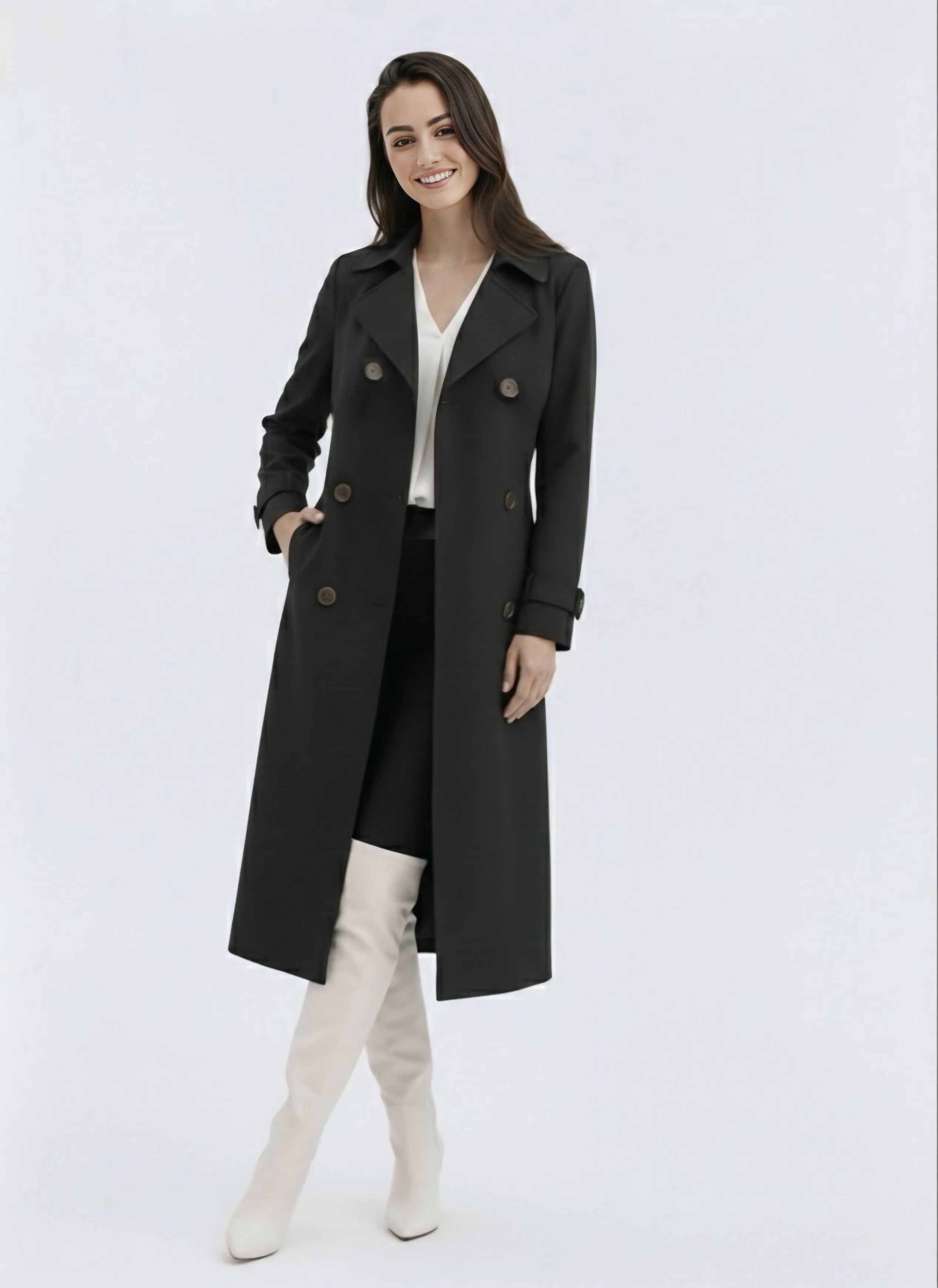 Taylor Trench  Coat- Black