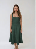 Daisy Dress-Forest Green