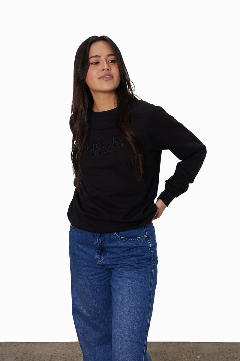 Unisex Black Sorrento Sweater