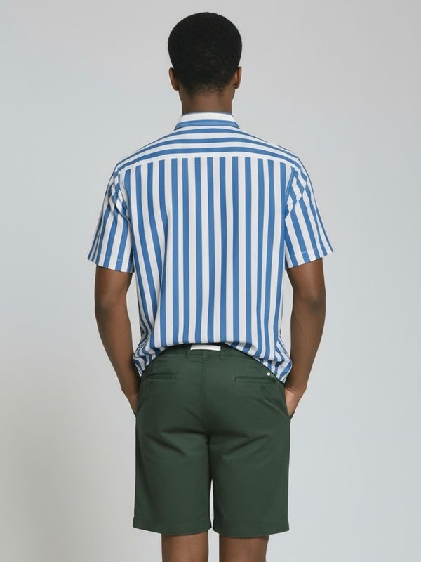 Blue Stripe : Short - Sleeve Shirt