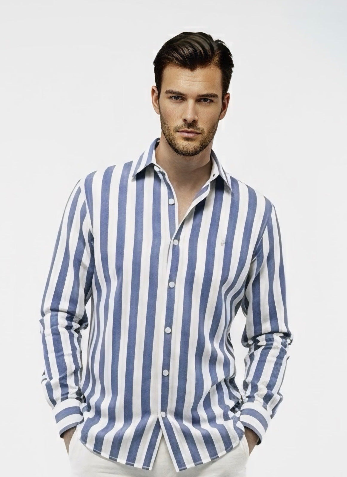 Long Sleeve - Stripe shirt - Blue