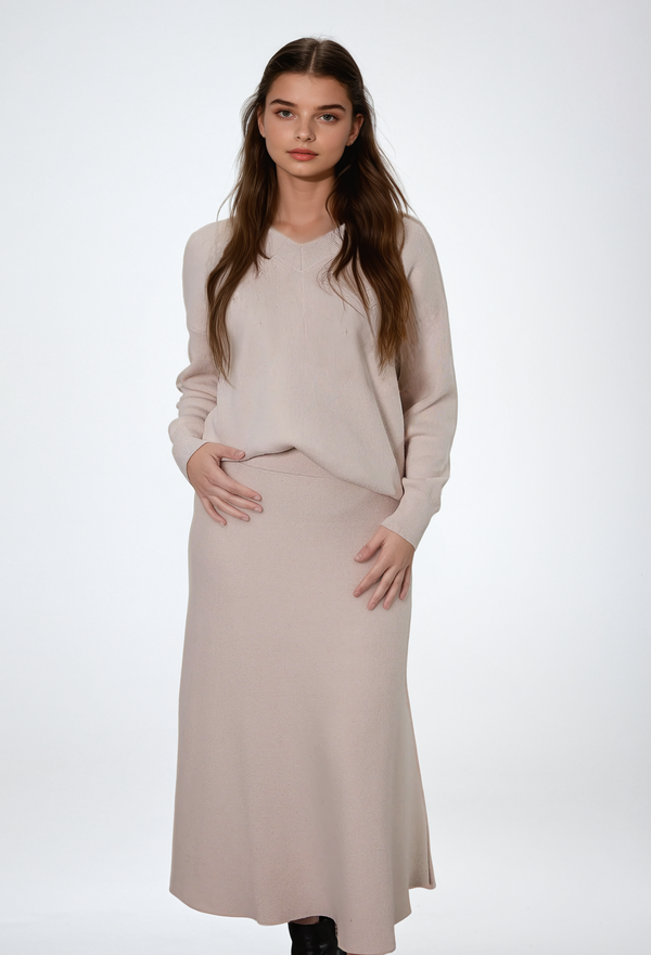 Oat Skye Knit Skirt