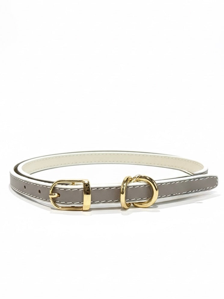 Classic handmade leather belt crafted from genuine remnant leather, hand-coloured finish, sustainable and timeless design