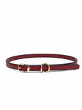 Classic handmade leather belt crafted from genuine remnant leather, hand-coloured finish, sustainable and timeless design