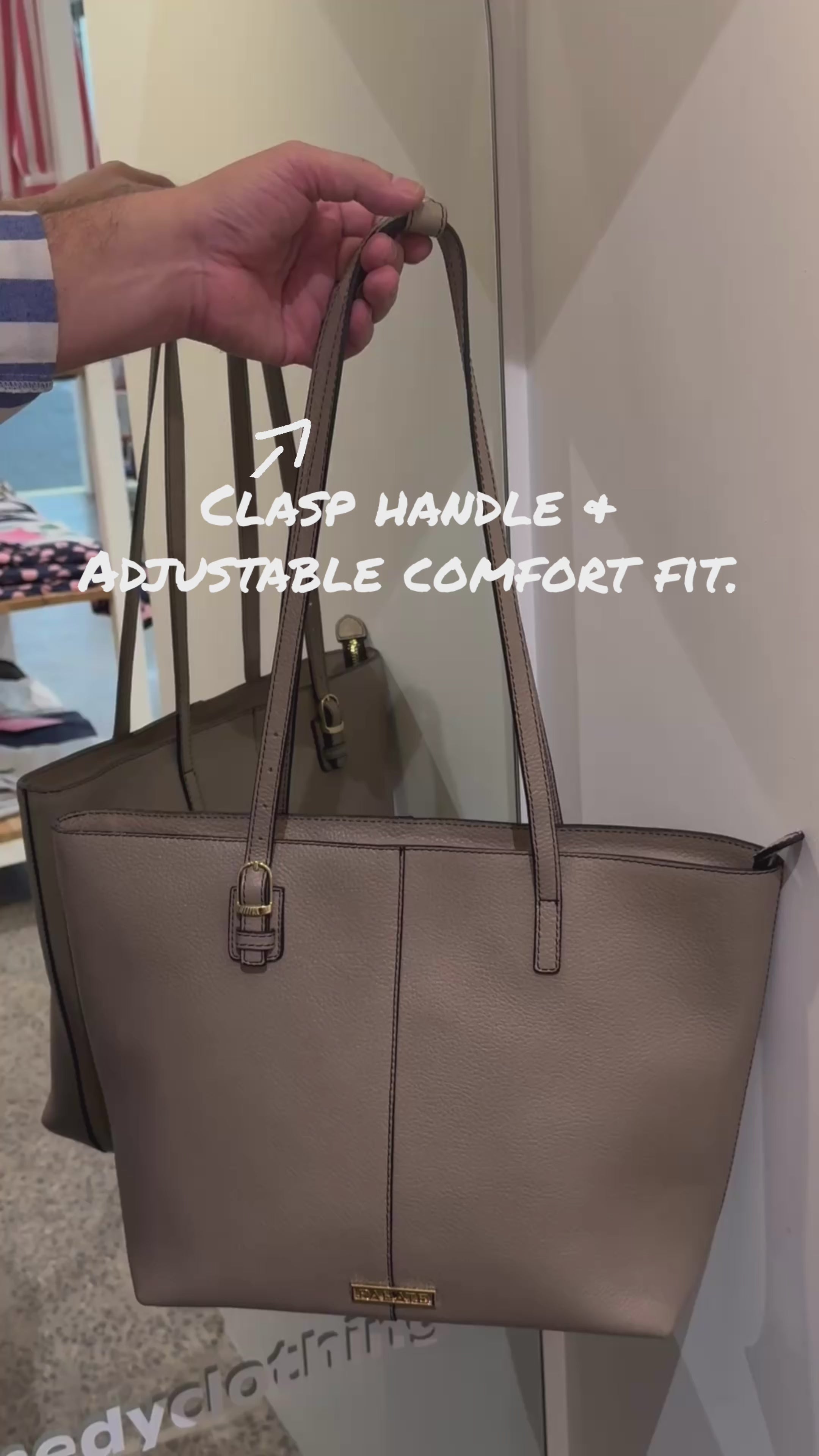 Portion Leather organisation Tote bag