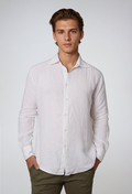 White Long-Sleeve Linen Shirt
