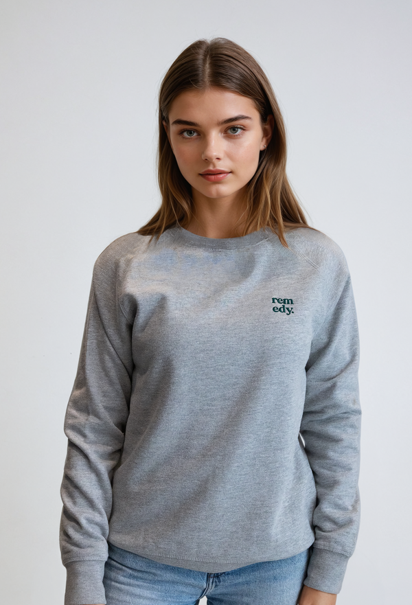 rem edy. Sweater- Grey & Green