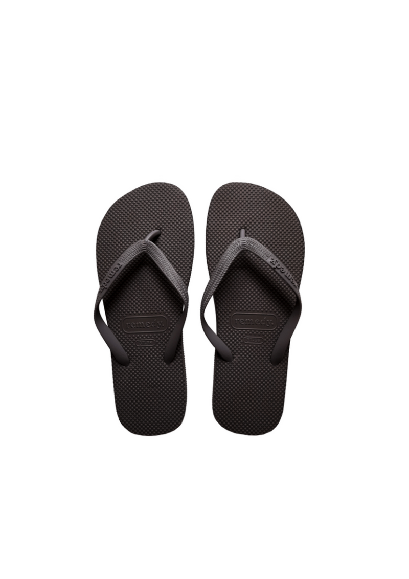 Black thin strap flip top flops